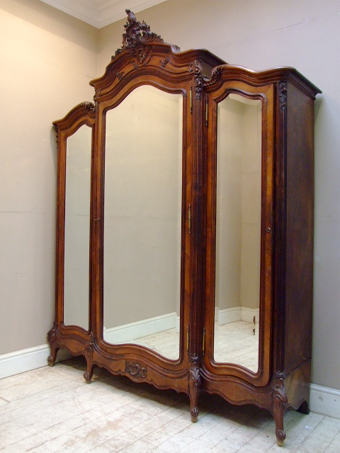 stunning french antique triple door armoire